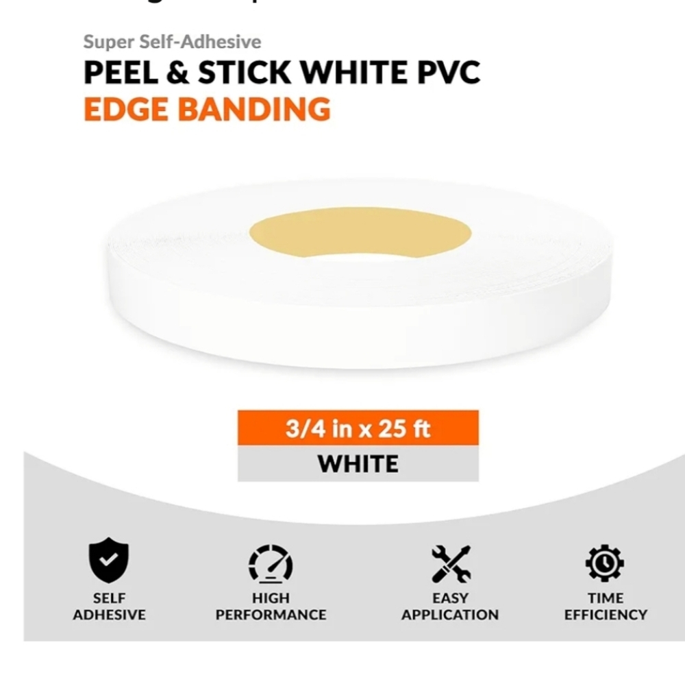 White Cabinets Edge Banding